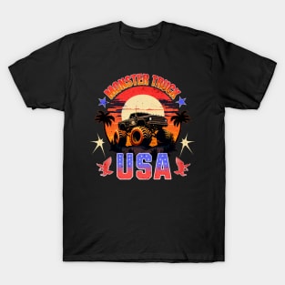 Vintage Monster Truck USA design T-Shirt